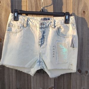 Mermaid denim shorts